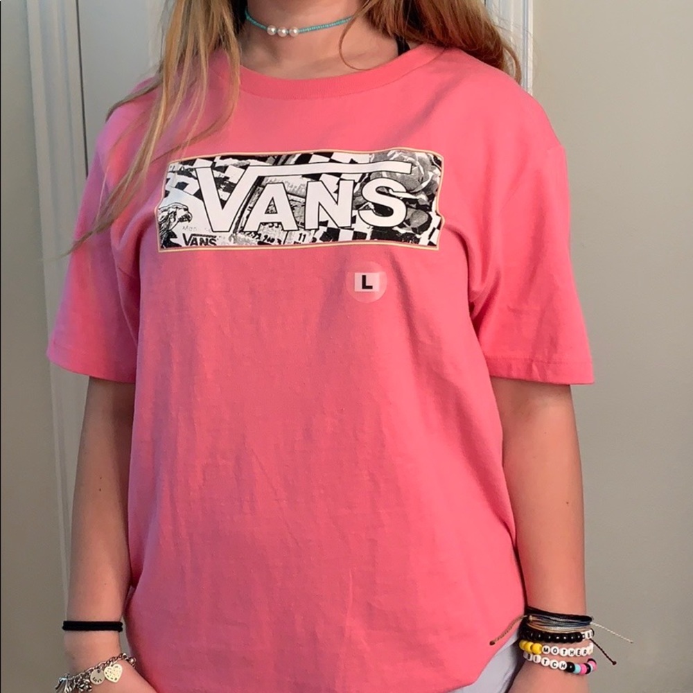 Vans pink t shirt